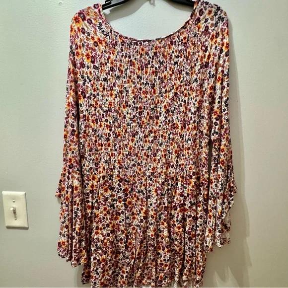 Time & Tru Floral Multicolor Women's Top, Size XXL (20) - Picture 5 of 5